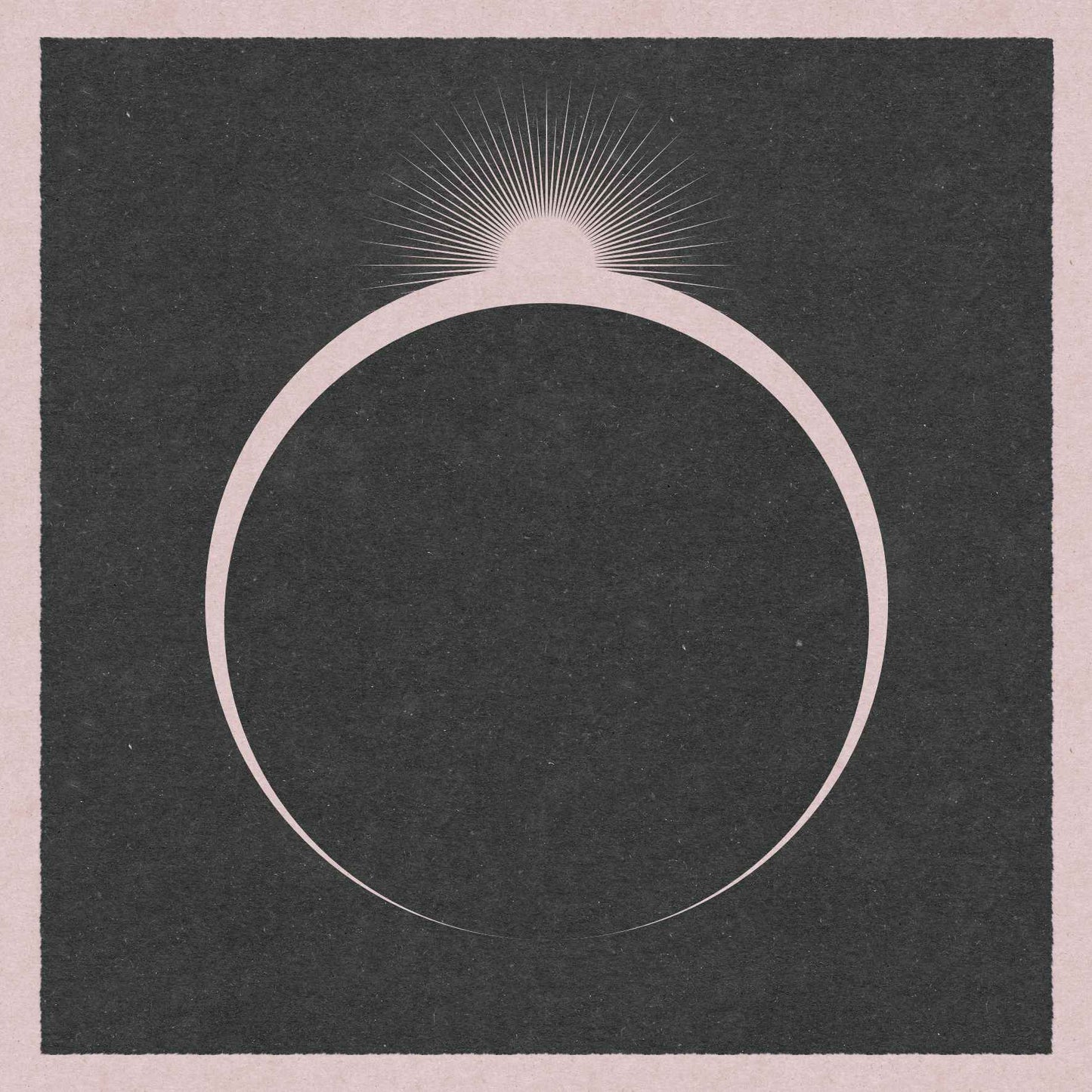 A minimalist poster with a motif of a sunrise over the Earth in space