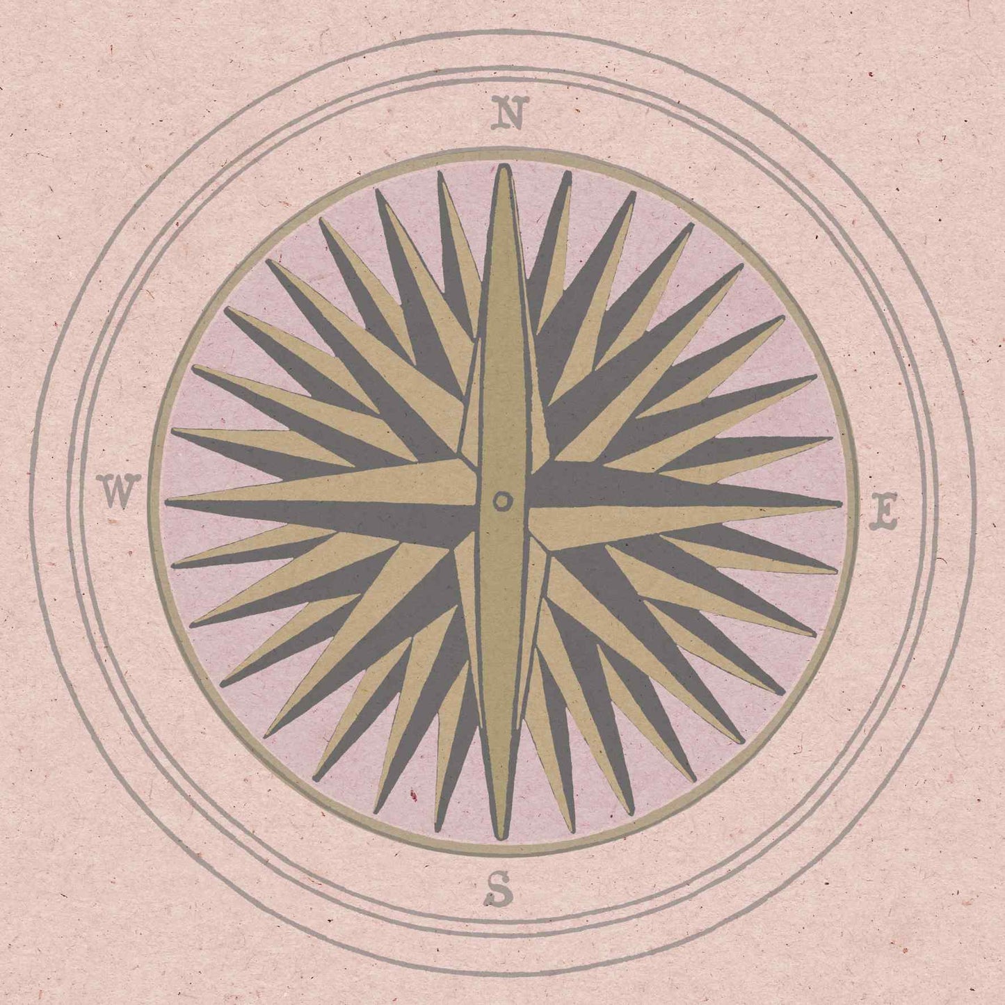 Poster with an illustration of a wind rose
