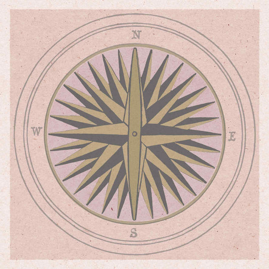 Poster with a compass illustration