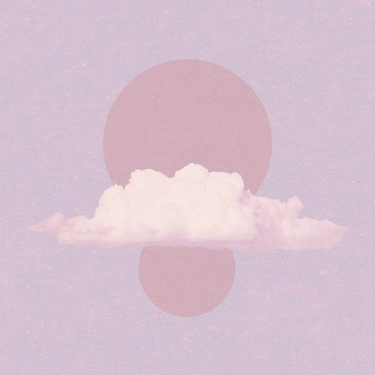 A poster in shades of pink in boho style with a cloud